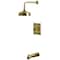 Kingston Brass Single-Handle Pressure Balanced Tub and Shower Faucet, Antique Brass KB6343DL - alternate 1
