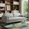 Homeroots 89" Gray Fabric Sofa With Brown Legs 640975 - alternate 3