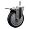 Service Caster 5'' Thermo Rubber Swivel 7/16'' Stem Caster with Total Lock Brake SCC-GRTTL20S514-TPRB-716138 - alternate 1