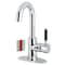 Kingston Brass One-Handle Single-Hole Bathroom Faucet with Deck Plate and Push Pop-Up Drain, Polished Chrome LS8431DKL - alternate 1