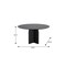 Homeroots 58" Black Solid Wood Pedestal Base Round Top Dining Table 712171 - alternate 4