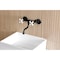 Kingston Brass Double-Handle Wall Mount Bathroom Faucet, Matte Black KS2110PX - alternate 5