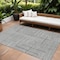 Homeroots 10' X 14' Gray And Ivory Geometric Washable Indoor Outdoor Area Rug 600833 - alternate 1
