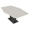 Skutchi Designs Hexagon Conference Table With Power Unit, 48 in W, 84 in L, Ivory HAR-HEX.IR-48X84-DOU.BK-K458-NA - alternate 1