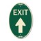 Signmission Exit Sign, Heavy Gauge Aluminum, 18 in W, 12 in H A-OV-G-1218-24030 - alternate 1