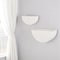 Homeroots Set of Two White Metal Geometric Half Moon Wall Planters 608676 - alternate 1