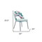 Homeroots Set of Two Green and Black Velvet And Steel Tropical Floral Dining Side Chairs, 2PK 555771 - alternate 8