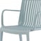 Homeroots Set of Four 22" Baby Blue Heavy Duty Plastic Outdoor Stacking Arm Chairs 565272 - alternate 6