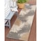 World Rug Gallery Amalfi Contemporary Tropical Floral Indoor/Outdoor Runner Rug 2 ft 7 in x 6 ft Gray 8013GRAY27X6 - alternate 1