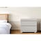 Homeroots Modern Gray Woodgrain Finish 2 Drawer Nightstand 370735 - alternate 4