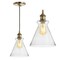 Jonathan Y Goldwater 7.5 in. Adjustable Drop Metal/Glass LED Pendant, Brass Gold JYL3514A - alternate 8