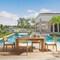 Alaterre Furniture Barton 5-Piece Patio Dining Set, Weather-Resistant Outdoor Dining Table, 4 Stackable Patio Chairs 80-OUTD-WD-DIN-SET1 - alternate 7