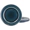 Martha Stewart 4 Piece 8.3 Inch Round Stoneware Salad Plate Set in Blue Speckle 116193.01 - alternate 1