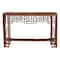 Bali & Pari Tahlia Marbled Tortoise Natural Rattan Console Table - Handcrafted Wicker Accent Table with Style 268-14747-ZORO - alternate 6