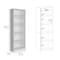 Homeroots 71" White Wood Five Tier Bookcase 546593 - alternate 6