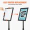 Vevor Pedestal Sign Holder Adjustable Poster Stand 8.5 x 11 Inch Round Base SW-01 - alternate 6