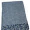 Homeroots 50" X 67" Denim Blue And Cream Cotton Blend Woven Plaid Throw Blanket with Fringe 632905 - alternate 5