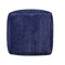 Homeroots 18" Blue Chenille Cube Pouf Ottoman 534107 - alternate 7