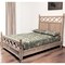 Homeroots Natural Carved Geometric Solid Wood Queen Bed Frame 571391 - alternate 1