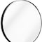 Homeroots 27" Black Aluminum Round Framed Accent Mirror 691616 - alternate 4