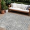 Homeroots 8' X 10' Gray And Ivory Geometric Washable Indoor Outdoor Area Rug 595076 - alternate 1