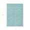 Homeroots 8' X 10' Aqua And Ivory Floral Washable Indoor Outdoor Area Rug 582323 - alternate 8