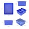 Storex Deep Storage Tray with Lid, Blue 62544U05C - alternate 4