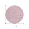 Homeroots 8' Pink And Ivory Round Geometric Washable Indoor Outdoor Area Rug 612889 - alternate 9