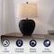 Jonathan Y Alaro 24.5" Farmhouse Coastal Water Hyacinth Basket LED Table Lamp, Black JYL6501D - alternate 4