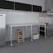 Amgood 30in D x 96in L Stainless Steel Open Base Table, 3in Casters AMG WT-3096-RCB-WHEELS-Z - alternate 5