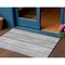 Homeroots 3' X 5' Silver Gray And Graphite Botanical Leaves Washable Indoor Outdoor Area Rug 581990 - alternate 1