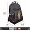Klein Tools Tool Backpack, Black/Orange, 1680d Ballistic Weave Body; Hard Molded Polypropylene Bottom 62201MB - alternate 6