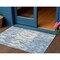 Homeroots 3' X 5' Denim Blue And Ivory Abstract Washable Indoor Outdoor Area Rug 612647 - alternate 1