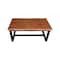 Whitewood Industries Live Edge Solid Wood Coffee Table, Bourbon Oak/Black OT142-23C - alternate 5