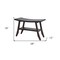 Homeroots 28" Dark Brown Teak Rectangular Shower Bench With Shelf 376690 - alternate 8