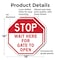 Signmission Stop Wait Here for Gate to Open, 18 inch X 18 inch, Plastic Sign, 2PK OC-P-2PACK-18-299 - alternate 6