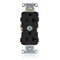 Leviton Duplex Receptacle Outlet, 20A, Black, 125V CR020-E - alternate 1
