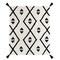 Homeroots 50" X 60" Black and White Woven Cotton Geometric Throw Blanket with Tassels 516484 - alternate 1