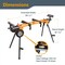 Powertec Portable Miter Saw Stand w/ 330lb Load Capacity, 8in Wheels & 3-Prong Tripple Outlets, Folding Design MT4000BN - alternate 7