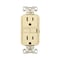 Eaton Wiring Devices Eaton Tamper and Weather-Resistant GFCI Receptacle, 125 V, 15 A, NEMA: NEMA 5-15R, Back, Side Wiring TWRGF15V - alternate 5