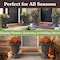 Pure Garden 2-Pack Outdoor Urn Planters 16x18IN for Porch, Patio or Entryway, Gray 50-LG1434 - alternate 7