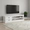 Homeroots 71in Classic White Entertainment Unit with Two Drawers 397772 - alternate 8
