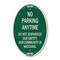 Signmission No Parking Anytime - Do Not Jeopardize Our Sa, 12 In X 18 In Architectural, Heavy Gauge Aluminum A-OV-G-1218-23765 - alternate 1