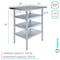 Amgood 24in D x 30in L Stainless Steel Table, Three Undershelves AMG WT-2430-3SH-Z - alternate 4