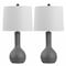 Jonathan Y Katee 24.75" Modern Scandinavian Textured Resin/Metal Gourd LED Table Lamp, Gray, 2PK JYL9207B-SET2 - alternate 7