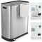 Happimess Beni Kitchen Trash/Recycling 16-Gallon Double-Bucket Step Trash Can w/ Odor Filter, Platinum Silver HPM1014A - alternate 7