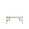 Homeroots 45" Gold Glass And Steel Coffee Table With Two Shelves 521985 - alternate 3