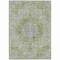 Homeroots 5' X 8' Olive Green Floral Medallion Washable Indoor Outdoor Area Rug 607909 - alternate 6