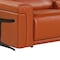 Homeroots Camel Italian Leather Modular L Shaped Seven Piece Corner Sectional With Console 534860 - alternate 12