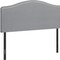 Homeroots Gray Faux Leather Upholstered Arched Queen Headboard With Nail Head Trim 490192 - alternate 5